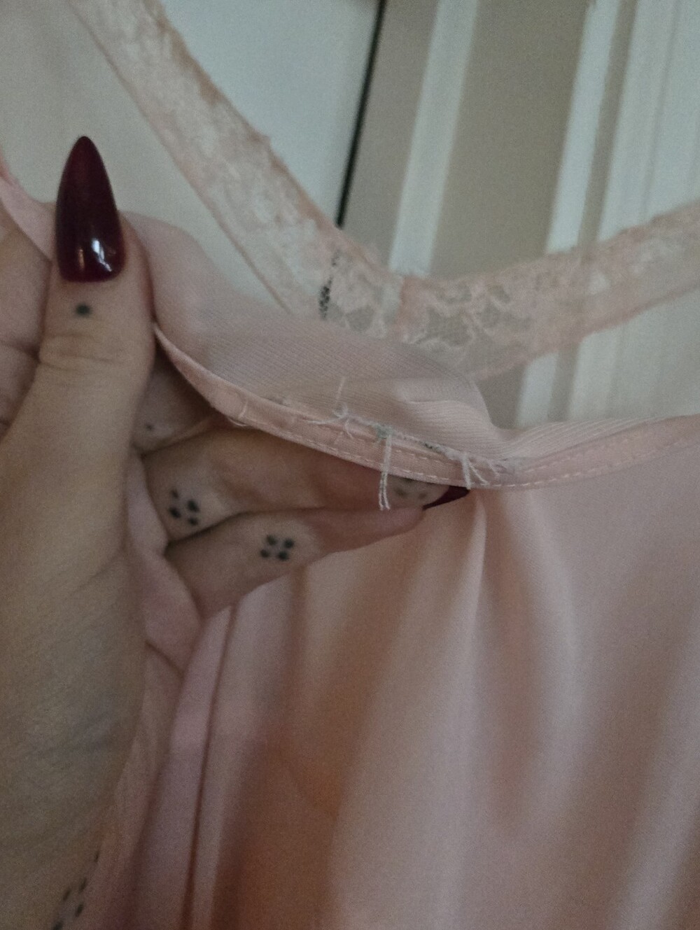 Vintage Ethereal Light Pink Nightgown Slip Dress - Picture 7 of 7